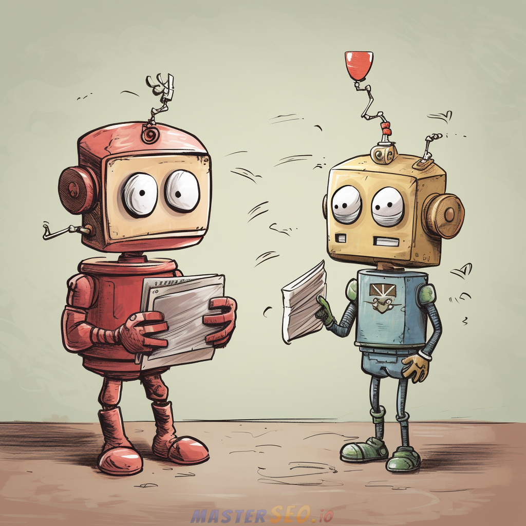 Canonicalization Issues represented by two robots looking at each other trying to figure out why they look the same.